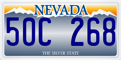 NV license plate 50C268