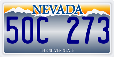 NV license plate 50C273