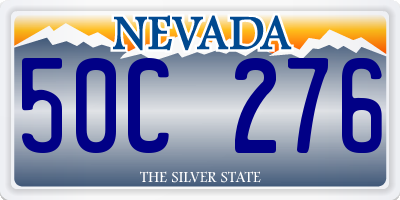 NV license plate 50C276