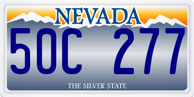 NV license plate 50C277