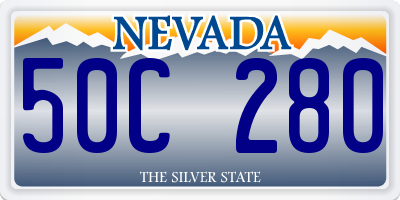 NV license plate 50C280