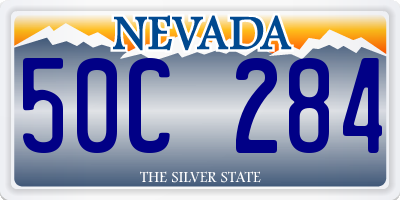 NV license plate 50C284