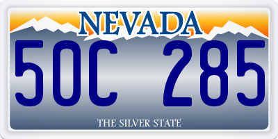 NV license plate 50C285