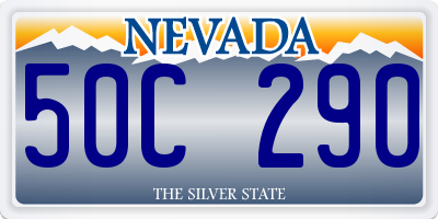 NV license plate 50C290