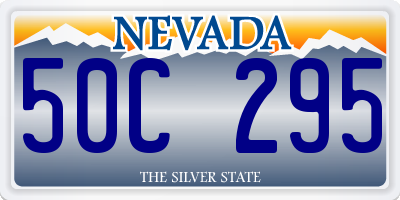 NV license plate 50C295