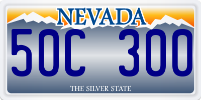 NV license plate 50C300