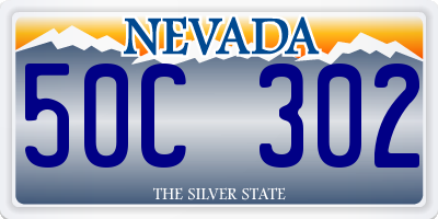 NV license plate 50C302