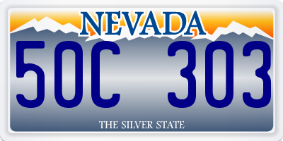 NV license plate 50C303