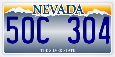 NV license plate 50C304