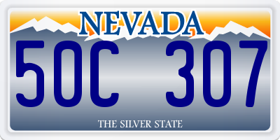 NV license plate 50C307
