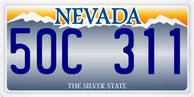 NV license plate 50C311