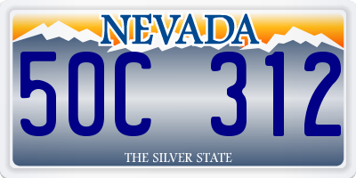 NV license plate 50C312
