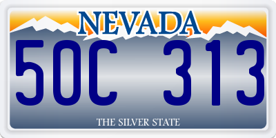NV license plate 50C313