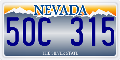 NV license plate 50C315