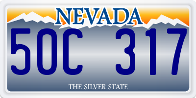 NV license plate 50C317