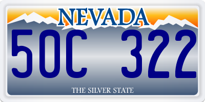 NV license plate 50C322