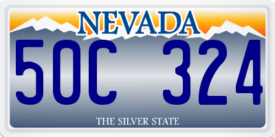 NV license plate 50C324