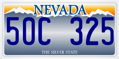 NV license plate 50C325