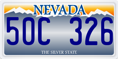 NV license plate 50C326