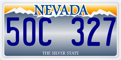 NV license plate 50C327