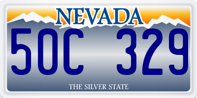 NV license plate 50C329