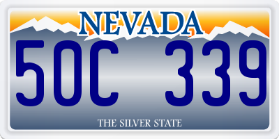 NV license plate 50C339