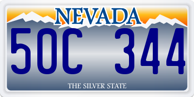 NV license plate 50C344