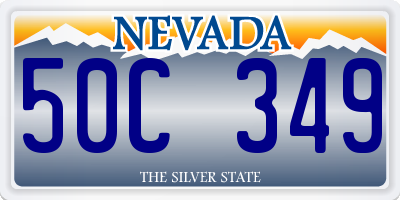 NV license plate 50C349