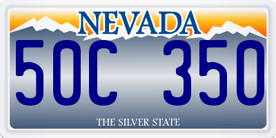 NV license plate 50C350