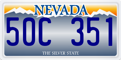 NV license plate 50C351