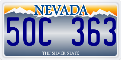 NV license plate 50C363