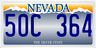 NV license plate 50C364