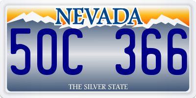 NV license plate 50C366