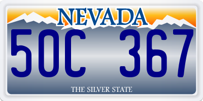 NV license plate 50C367