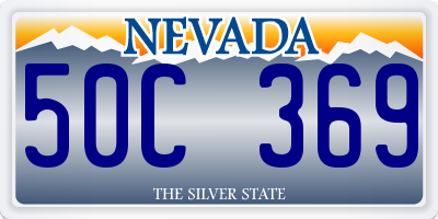 NV license plate 50C369