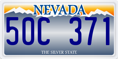 NV license plate 50C371