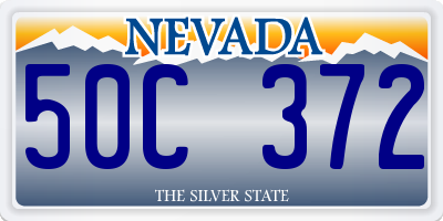 NV license plate 50C372