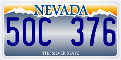 NV license plate 50C376