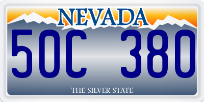 NV license plate 50C380