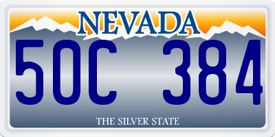 NV license plate 50C384