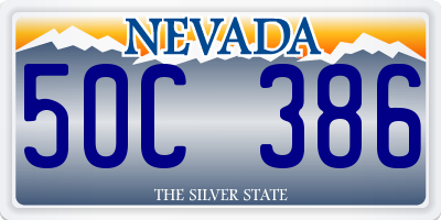 NV license plate 50C386