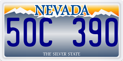 NV license plate 50C390