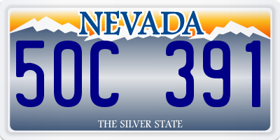 NV license plate 50C391