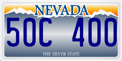 NV license plate 50C400