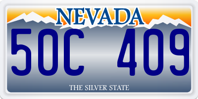 NV license plate 50C409