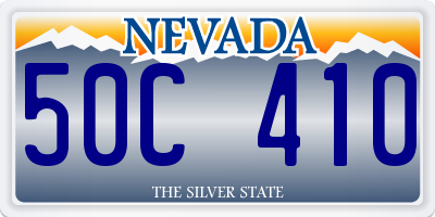 NV license plate 50C410