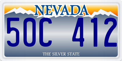 NV license plate 50C412