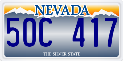 NV license plate 50C417