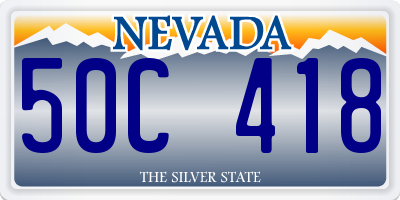 NV license plate 50C418