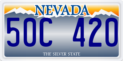 NV license plate 50C420